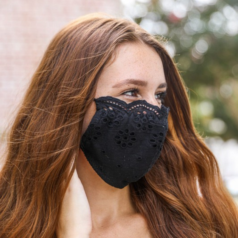 Reusable Eyelet Flower Mask