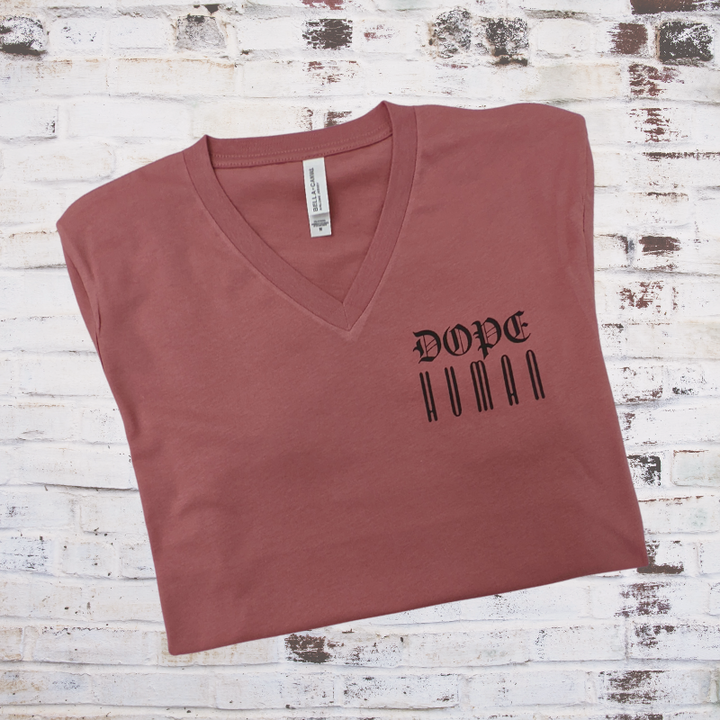 "Dope Human" Tee in Mauve