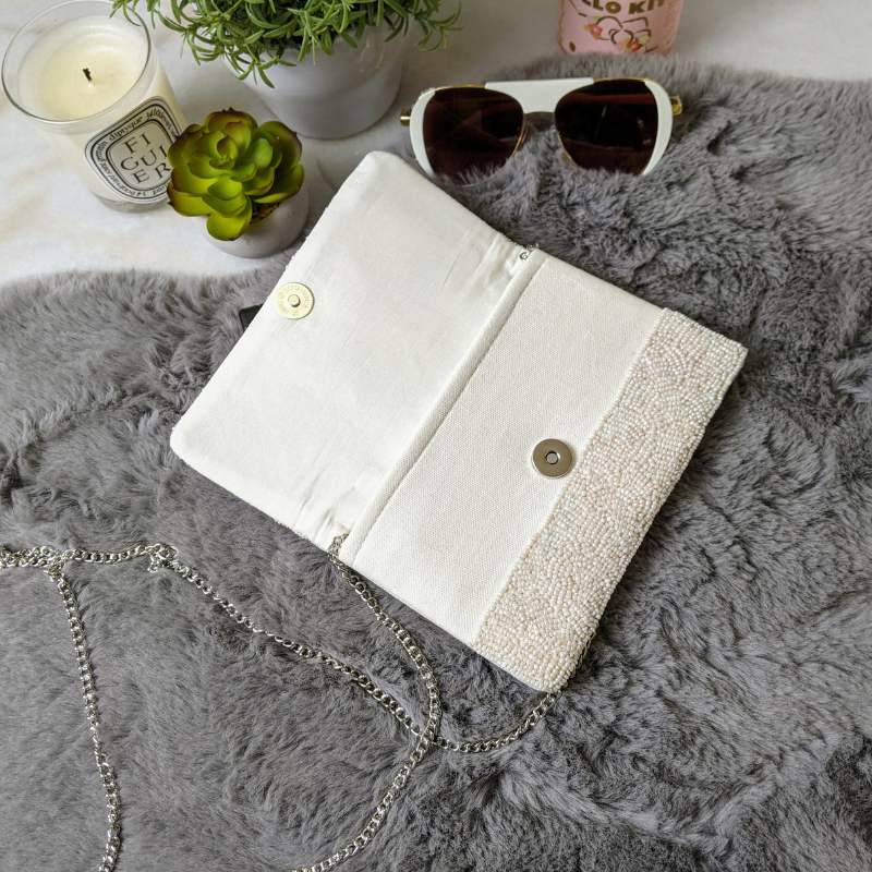 Sealed with A Kiss Beaded Clutch