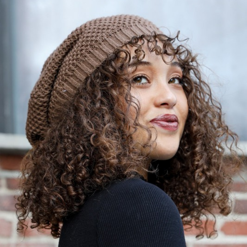Waffle Knit Slouch Beanies