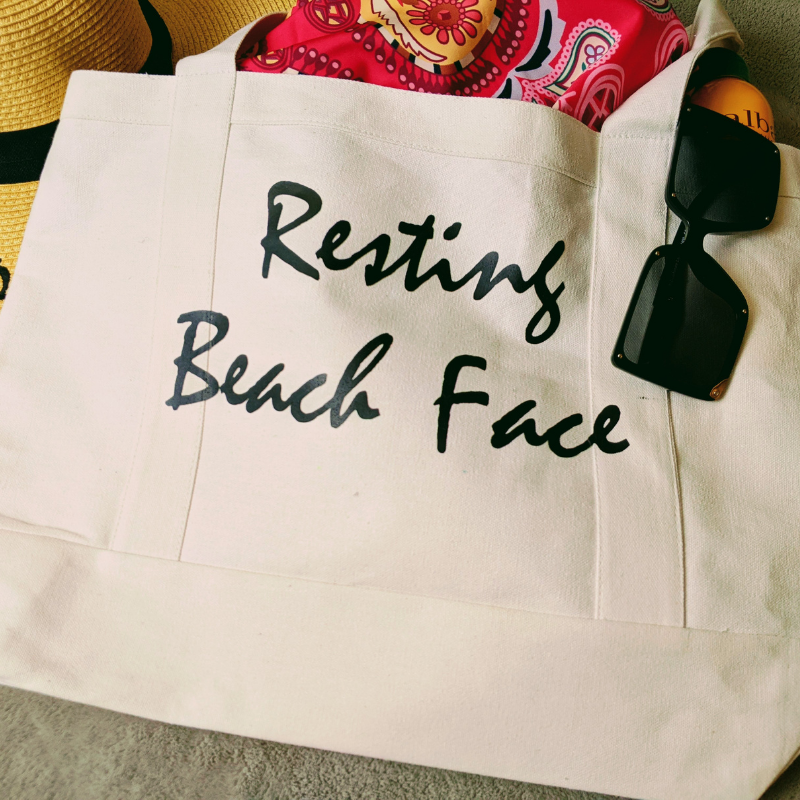 "Resting Beach Face" Tote