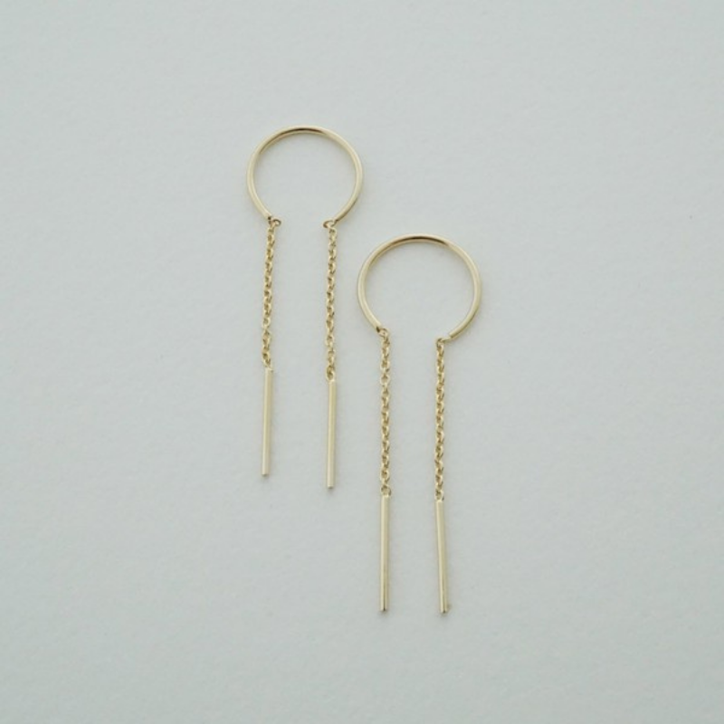 Threader Drop Bar Earrings